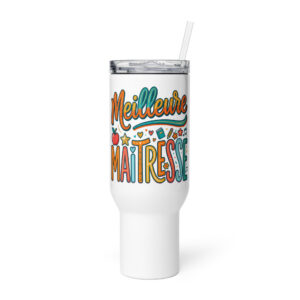 Mug avec anse et paille | Meilleure Maitresse